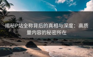 揭秘P站全称背后的真相与深度：高质量内容的秘密所在