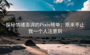 探秘情绪澎湃的Pixiv榜单：原来不止我一个人注意到